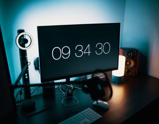 Flat screen monitor on a desk for work and casual gaming