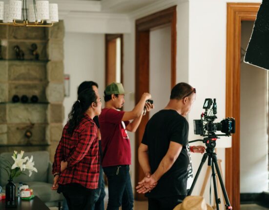 Photography studio setup for turning product photos into AI promotional videos
