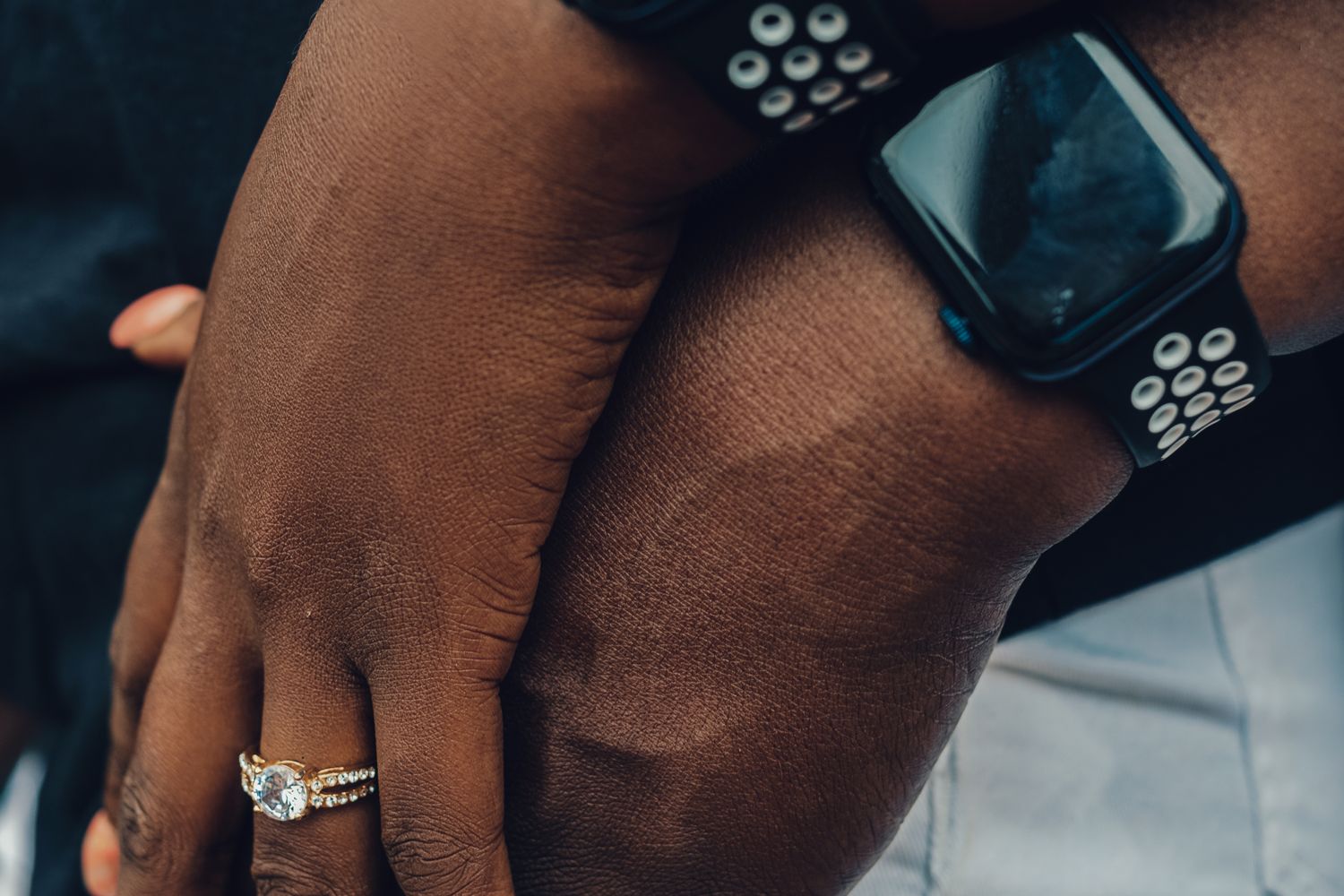 Close-up of a wrist-worn smartwatch used for sleep tracking wearable comparison